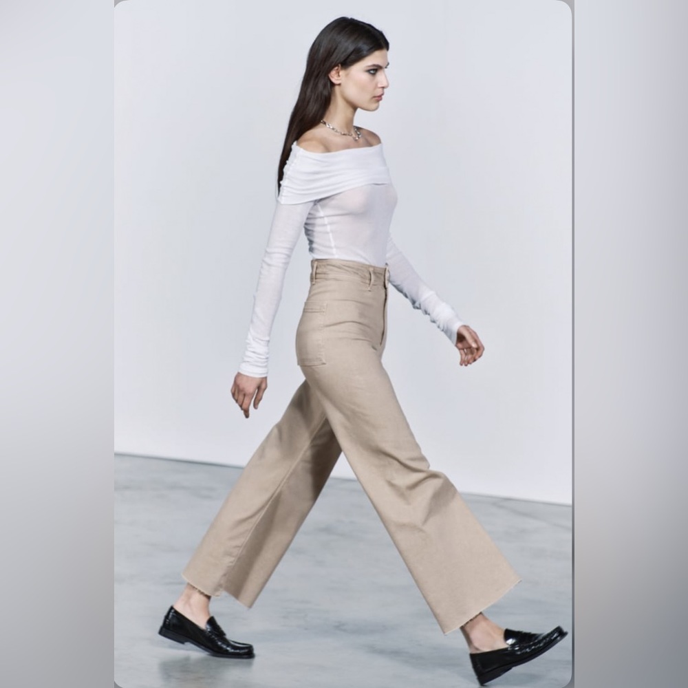 Zara Marine Straight Pants. Size 8 NWT